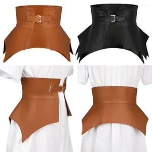 Belts Women Classic Vintage Casual Elastic Corset Band Leather Waistband Punk Wide Stretch Cummerbunds