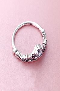 Partihandel CZ Diamond Ring för 925 Sterling Silver Jewelry with Original Box Princess Crown Ring Birthday Gift7900249