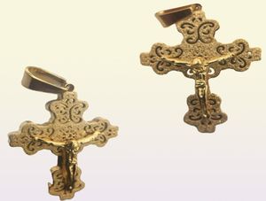 ブドウの古典的な大きな信仰十字架鎖チェーンネックレスイエス宗教ペンダントネックレス女性の男性チャームファインジュエリーギフト8308959