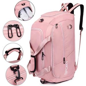 Taschen Fashion Fitnesstasche mit Schuhfach für Herren Rucksack wasserdichte Duffle Beutel Sport Rucksack Mann Fiess Handtasche Frauen Sporttasche