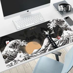 RESTS Büyük Oyun Mousepads Japonya dalgaları büyük fare ped bilgisayar mousepad fare mat 90x40cm PC klavye paspasları masa halı için masa pedleri