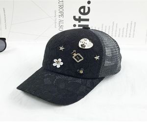 Fashion luxury designer lace cute bottle star shirt summer casual baseball ball caps for women travel sun hats hollow holes6342849