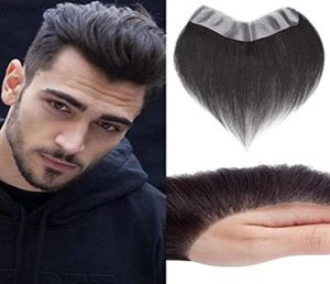ヘアラインメンズテープヘアピース男性のための100人間の髪の毛フロントウィッグレミーヘアベーシックナチュラルヘアラインToupee L2246157741