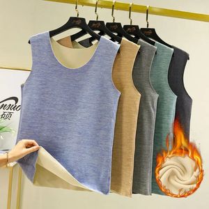 Herren thermische Unterwäsche ärmellose Jacke unsichtbarer Thermoelement Wärmer Kleidung bequemer fester Tanktops Winter C52 231225