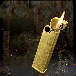 Ny Metal Cerogene Lighter Seal Flip Creative Retro gammaldags sliphjul Tändningsbortabel lättare mäns rökverktyg