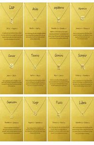 Dogeared 12 Constellation Creative Pendant Color Halsband Kvinnlig kedjekedjan Tillbehör Europeiska och amerikanska stil smycken 2960837