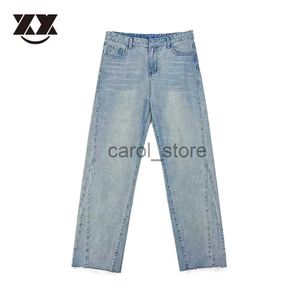 Mäns jeans casual jeans män kvinnor high street mode lös breda raka ben casual byxor heta försäljning unisex byxor ren fit streetwear j231225