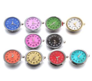 10pcllot Glass Watch Snap Buttons Dziesięć kolorów można przesunąć dopasowanie 18 mm 20 mm DIY Bransoletka wymiana biżuterii MX1907198604552