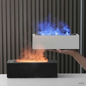 Nawilżacze 200 ml płomienie aromat dyfuzor powietrza nawilżacz domowy elektryczny Ultrasonic Cool Mist Maker Fogger LED Olejki eteryczne Dyfuzor Flame Lampa Flame