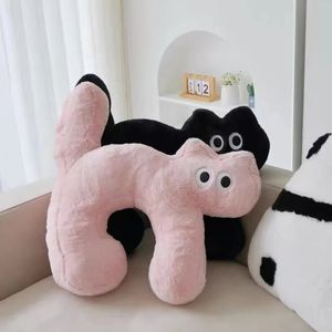 Kawaii Cartoon Katzenkissen Weiche Baumwolle Reise Flugzeug Nackenkissen Schlafzimmer Sofa Dekokissen Kinder Puppenkissen Geburtstagsgeschenk 231225