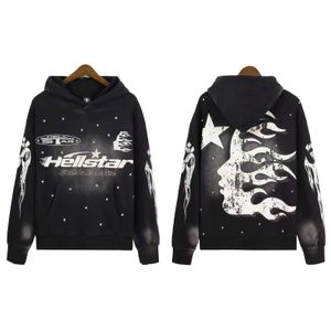 Mens hoodie Sweatshirt Hell Star Shark Pattern T Pullover Letter Print Lång ärm med fickor Mens och Womens Top Clothing Fashion