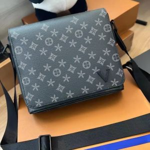 Luksusowe torby designerskie mężczyźni skórzane czarne kwiaty torebka posłańca torebki crossbody torebka zakupowa zwykła torebka na ramię torebki Portfel torebka Tote BA M46255 N42710