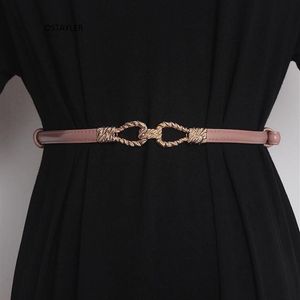 Celins Design de moda Cinturão de cintura magra ajustável para mulheres Camisa de casaco de couro de couro