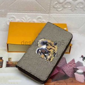 designer wallets Classic Mens and Women's Animal Print Wallet Fashion Trend Versatile Wallet Long Single Pull handbags cardholder