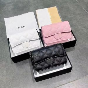 Klasik Tasarımcı Havyar Crossbody Coin Cüzdanlar Çanta Lady debriyaj Çanta Çanta Lüks Omuz Mini Kulaklık Çantası Siyah Chai3140