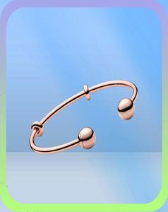 100% high polish 925 Sterling Silver Open Bangle Moments Chain Style Bracelet Fit European charm Fashion Wedding Jewelry Making For Women Gifts9290372