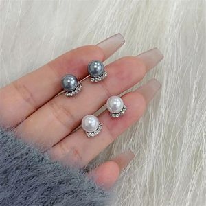 Backs Earrings Fashion Pearl No Hole Ear Clips Inlaid Rhinestone Clip Earring Without Piercing Minimalist Jewelry CES870