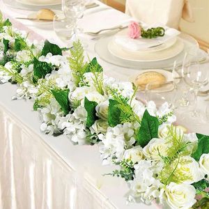 Flores decorativas Diy Arch Door Flower Artificial Table Centerpieces Floral Bouquet Cenário Decorações Casamento Estrada de Casamento Citada