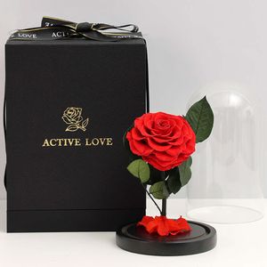 Girl Valentine's Day Creative Flower Glass Cover Little Prince Eternal Rose Gift Box 20cm*20cm*27.3cm