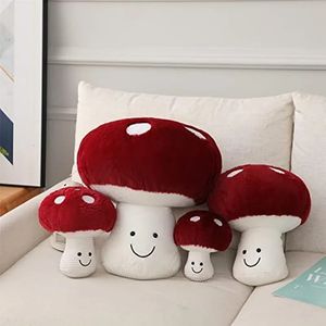 Cartoon Mushroom Plushies Doll Lovely Fungo Cuscino Peluche ripiene Verdure morbide Cibo Peluche Cuscino di tiro Regali per bambini 231225