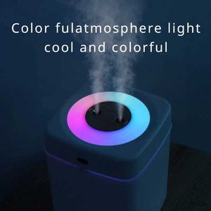 Umidificadores Novo Umidificador de Ar Doméstico Silencioso Grande Capacidade Dual Spray 3L Colorido Night Light Atmosfera Quarto Escritório Carro