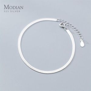 Modian Classic 925 Серебряный серебряный серебряный шарм или лампа для женщин Регулируемая змея для змеи