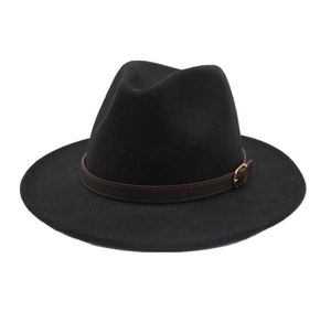 Seioum New Fashion Style szeroki rdzeń kobiety poczuć kapelusz wełniany fedora czapka dla kobiet retro kapelusz elegancki damski wełna czapki 8142867