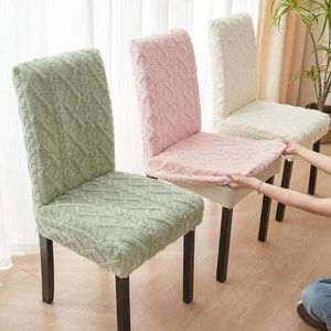 Stuhlabdeckungen dicker Jacquard Cover Stretch Dining Chairs Sitzlager Spandex verstellbar für Küchenhochzeitshaus