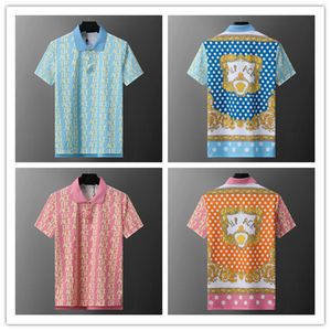 Män designer polo kläder sommar casual ventilate t skjortor klassikbrev tryck mode polo