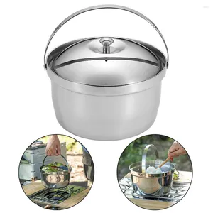 Discutências de utensílios de cozinha 3L Pote de sopa de cozinha Campo ao ar livre Handelista largo para facilitar a distribuição de calor Distribuição de calor Deliciosos