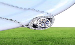 Real prata esterlina moissanite 05ct diamante brilhante aberto mau olhado pingente colar para mulheres presente masculino jóias finas 46897131779002