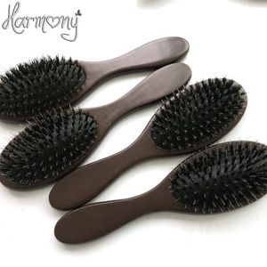 5 pçs profissional antiestático escova de cabelo pá pente escova de cabelo brosse a cheveux real escova de cerdas de javali 231225