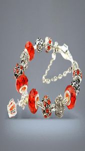 Ribasso di vendita 18 19 20 21CM braccialetto con ciondoli braccialetti in argento 925 per le donne braccialetto con corona reale viola perline di cristallo gioielli fai da te2443688