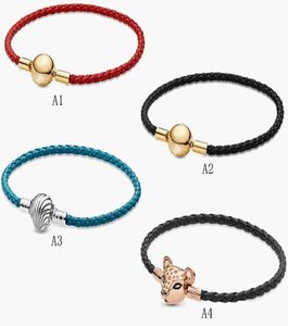 Feiner Schmuck, authentische Perle aus 925er Sterlingsilber, passend für P-Charm-Armbänder, Muschel, Ozean, Leopardenkopf, geflochtenes Lederband, Sicherheitskette, Anhänger zum Selbermachen, Perlen 8117803