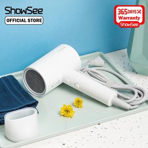 Dryers Xiaomi SHOWSEE A1W Anion Hair Blow Dryer Negative ionic care Universal Professional Powerful Hair Dryer Diffuser For Home 1800W