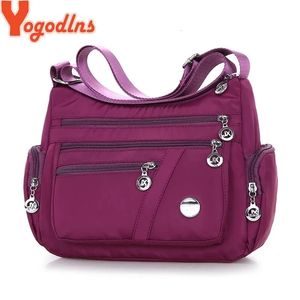 Yogodlns Oxford Waterproof Waterbrood Bag Women Casual Crossbody Torka Multifunkcja torebka zakupowa duża pojemność torba komunikacyjna 231222