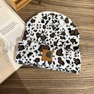 carhart Designer hats Men's women's beanie Milk Leopard winter thermal knit hats knitted wool hat plus velvet cap outdoor beanies hats Carharttlys canada hat 2 0BLC