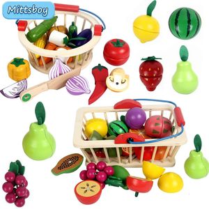 Magnetic Simulation fruit vegetables Wooden Early Montessori Creativity Spelling puzzle Educational Toy Early Education Kid Gift 231225