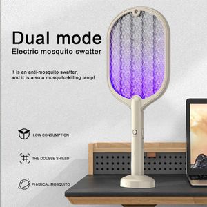 Control Pest Control Swatter Mosquito Lamp Usb Rechargeable Electric Insect Killer Racket Kills 3Layer Bug Zappers 0129