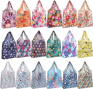 Wholesale 36*58cm Foldable Reusable Shopping Bags Eco-Friendly Bag Machine Washable Bags Waterproof Reusable Grocery Bags