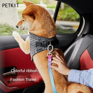 Kontrol petkit renkli evcil hayvan araba emniyet kemeri küçük köpek araba güvenlik kablo demeti güçlü ve dayanıklı köpek malzemeleri köpek aksesuarları