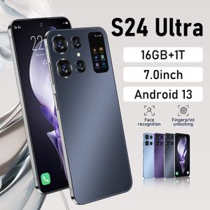 Смартфон S24 Super 5G, 7,0-дюймовый телефон с высокой емкостью аккумулятора, 16 ГБ + 1 ТБ, 5G, две SIM-карты, телефон глобальной версии, телефон 72 МП, глобальная версия