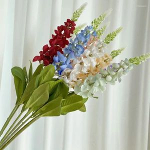 Flores decorativas 5/10pcs Artificial Hyacinth Silk Flower Wedding Wedding Wedding Ornament Ornament Room Party Home Party Floral