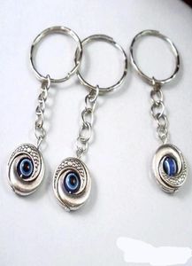 50Pcs EVIL EYE Kabbalah Charm Belt Chains key Ring Travel Protection DIY Jewelry 15 x 65mm Antique Silver3759519