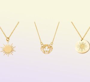 Pendant Necklaces Stainless Steel Jewelry Waterproof 18 K Metal Golden Charms Collar Geometric WholePendant8746333