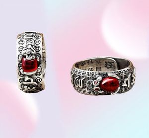 Cluster Rings Retro Pixiu Charms Ring Buddhist Protection Wealth Amulet GoldSilver Lucky Feng Shui Jewelry Adjustable Open Unisex4296864