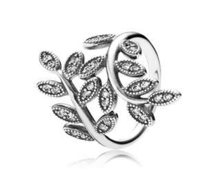 Partihandel- Life Tree Ring 925 Sterling Silver med CZ-diamanter för temperament av hög kvalitet med originalboxdamer Ring9310681