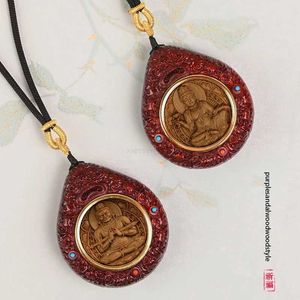 Hänge halsband guanyin rosenträ pendent högklassig gåva till vänner Zodiac Guardian God Benmingfo Brand Halsband Feng Shui Brand Pendant Craftl231225