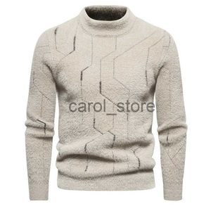 Erkek Sweaters Erkekler Sonbahar ve Kış Yeni İmitasyon Mink Sweater Eşleşen Moda Örgü Sweater İnsan Kıyafetleri J231225