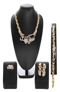 Nigerianska pärlor bröllop smycken set brud dubai guld färg smycken set afrikanska pärlor halsband armband smycken set 2106194925025